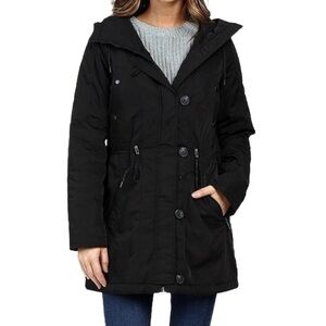 Andrew Marc Sz: L  Women's Waterproof Black Hooded Jacket
